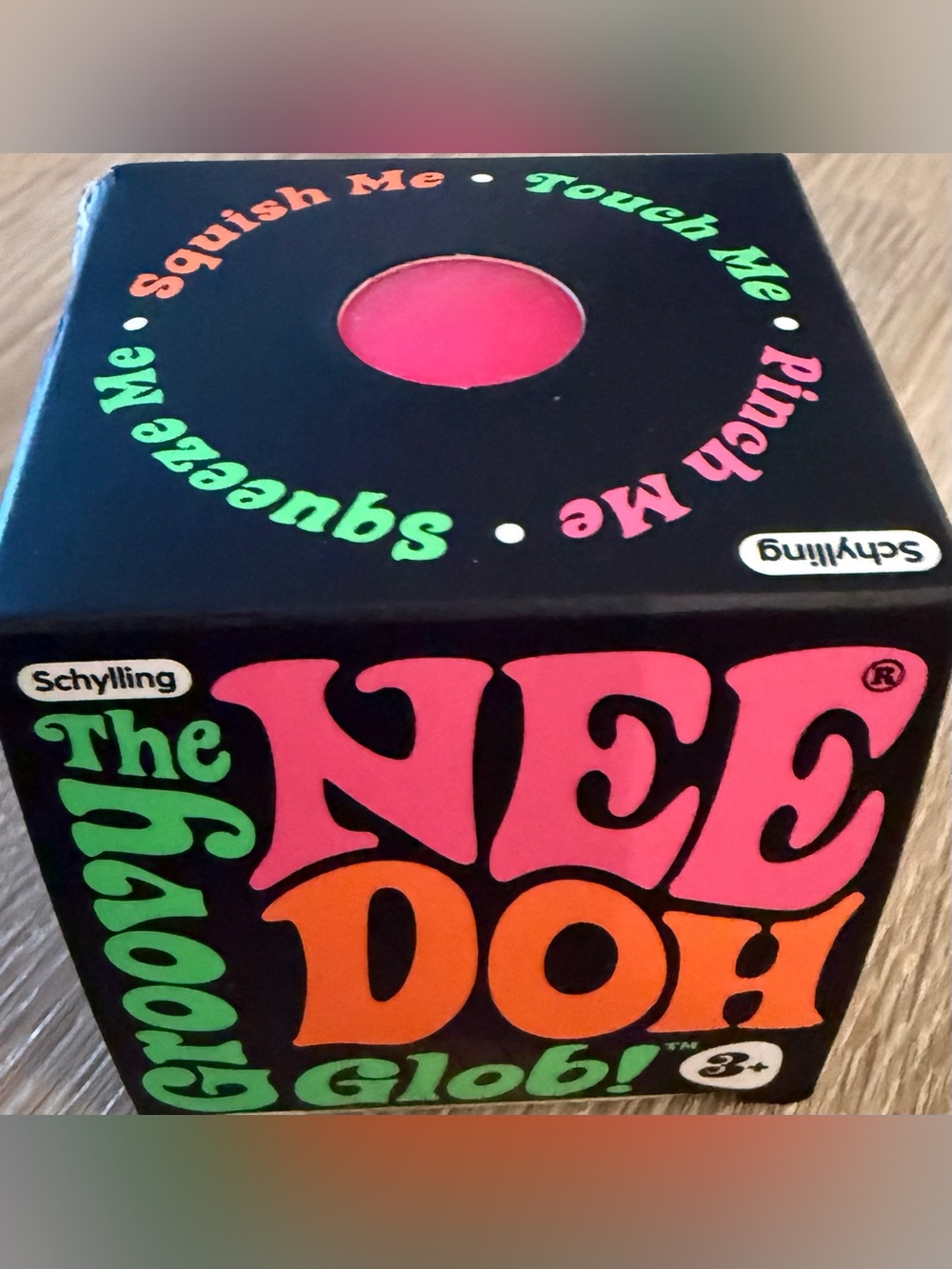 SCHYLLING NEEDOH GROOVY GLOB ORIGINAL PINK SENSORY SQUISH TOY. TRENDING!! NIB